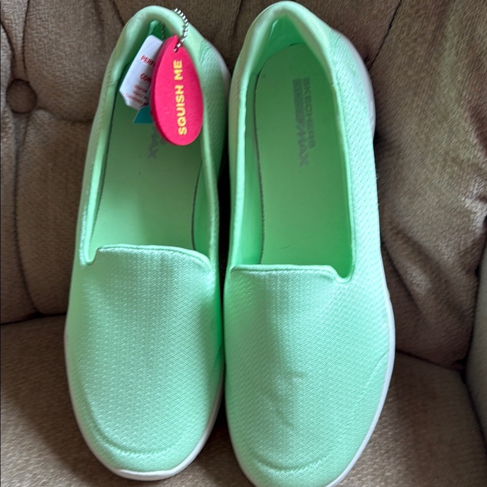 Skechers Light Green Slip-On Shoes